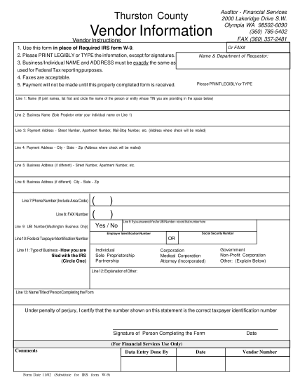 38290807-download-vendor-information-form-in-pdf-format-thurston-county-co-thurston-wa