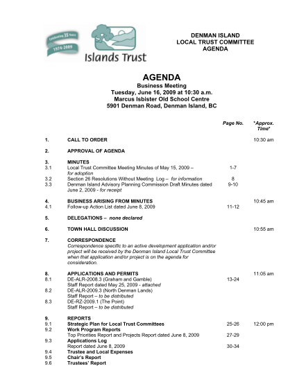38390956-denman-island-local-trust-committee-business-meeting-agenda-package-june-16-2009-denman-island-local-trust-committee-business-meeting-agenda-package-june-16-2009-islandstrust-bc