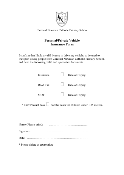 384165130-personalprivate-vehicle-insurance-form-cardinal-newman-surrey-sch