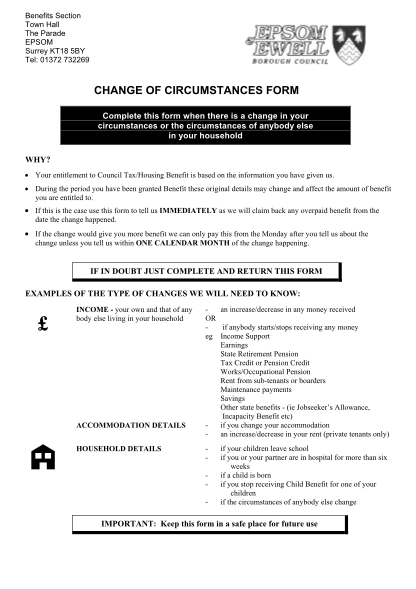 38416544-change-of-circumstances-form-epsom-and-ewell-borough-council-epsom-ewell-gov