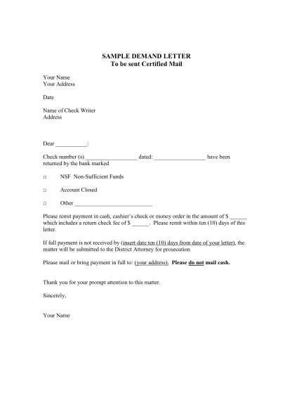 96 sample demand letter personal injury page 5 - Free to Edit, Download ...