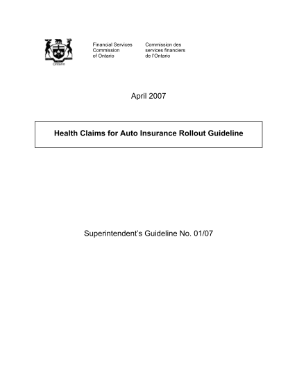 38461495-health-claims-for-auto-insurance-rollout-guideline-fsco-form-number-1060e-fsco-gov-on