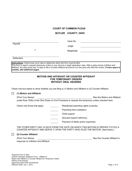 38590356-dr-822-motion-and-affidavit-for-temporary-orders-butler-county-ohio-butlercountyohio