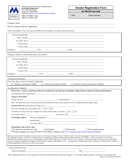 38619552-vendor-registration-form-for-mcccd-use-only-maricopa-pc-maricopa