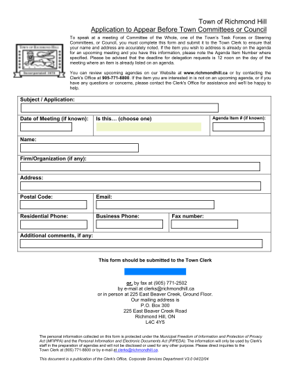 38656002-application-to-appear-as-a-delegation-form-pdf-town-of