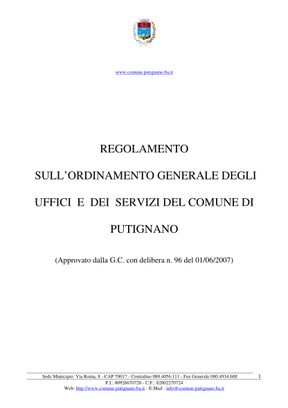 387878420-regolamento-uffici-e-servizi-comune-di-putignano-comune-putignano-ba