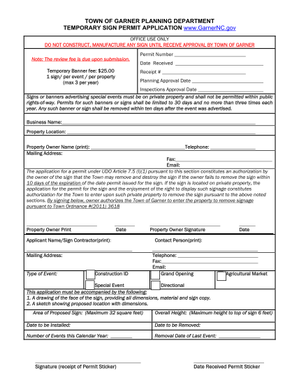 388797-temp_sign_permi-t-town-of-garner-planning-department-temporary-various-fillable-forms-garnernc