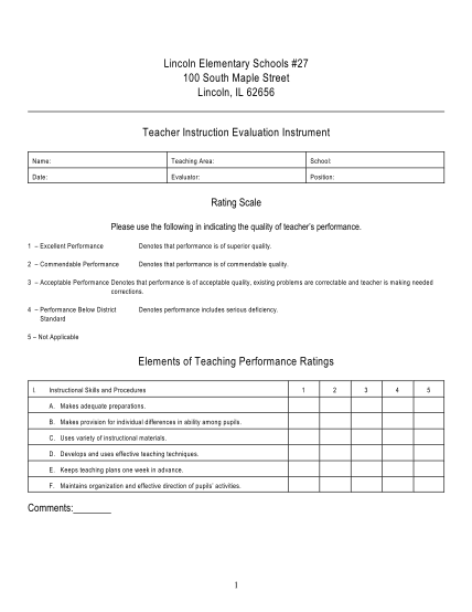 388950229-teacher-evaluation-form-lincoln-elementary-school-district-27