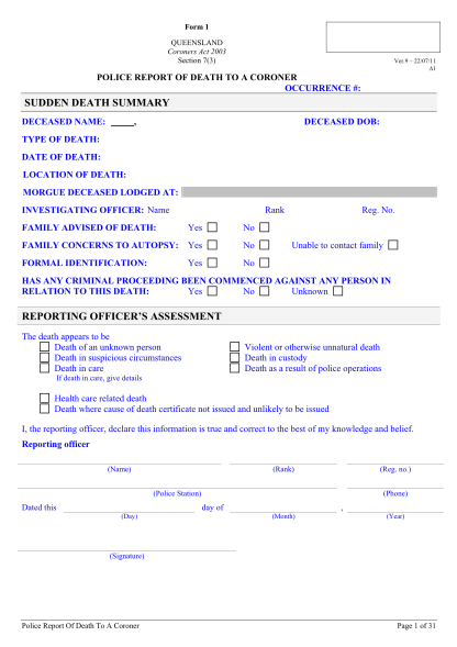 38935401-form-1-police-report-of-death-to-a-coroner-queensland-courts-courts-qld-gov