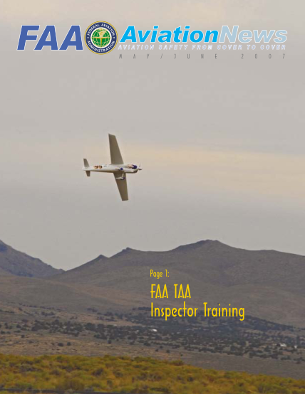 38984-mayjune2007-faa-taa-inspector-training-faa-federal-aviation-administration-forms-and-applications-faa