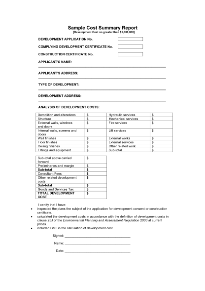 39046538-sample-cost-summary-report-hawkesbury-nsw-gov