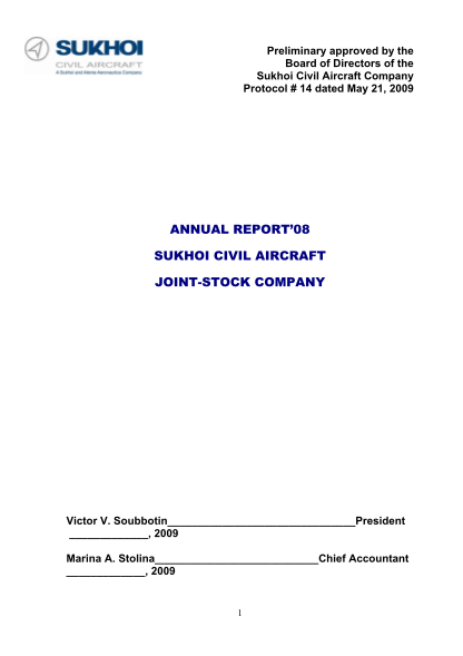 391101419-annual-report08-sukhoi-civil-aircraft-joint-stock-company