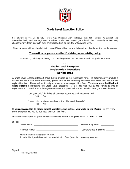 391534900-grade-level-exception-policy-vienna-youth-soccer-inc-vys