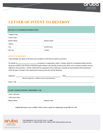 391918016-letter-of-intent-to-destroy-aruba-networks