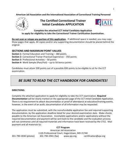 392420547-1-american-jail-association-and-the-international-association-of-correctional-training-personnel-the-certified-correctional-trainer-initial-candidate-application-complete-the-attached-cct-initial-candidate-application-to-apply-for