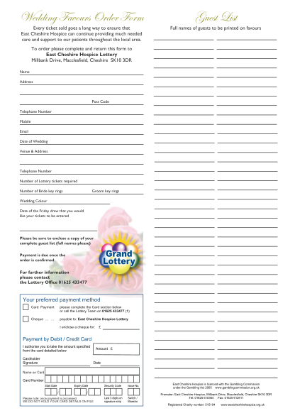 392554999-wedding-favours-order-form-guest-list-east-cheshire-hospice-eastcheshirehospice-org