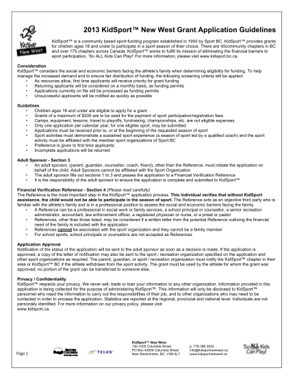 39259371-2013-kidsport-new-west-grant-application-guidelines-kidsportcanada