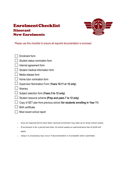 392892369-enrolment-checklist-itinerant-new-enrolments-please-use-this-checklist-to-ensure-all-required-documentation-is-enclosed-cairnssde-eq-edu