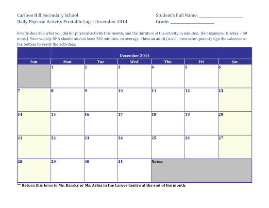 19 Daily Physical Activity Log Example - Free To Edit, Download & Print 