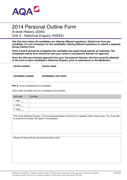 39365544-fillable-aqa-his4x-personal-outline-form-doc-store-aqa-org