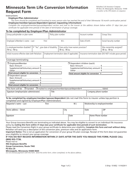 39367996-minnesota-term-life-conversion-information-request-form-for-ing