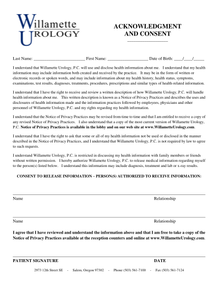 393953456-acknowledgment-and-consent-willamette-urology