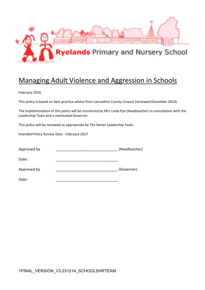 395326048-managing-adult-violence-and-aggression-in-schools-ryelands-ryelands-lancs-sch