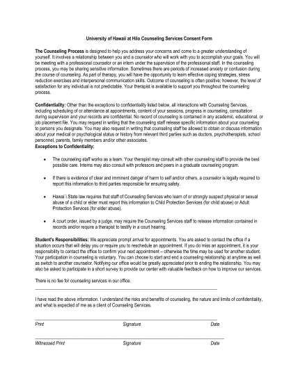 23 Informed Consent Form Counseling Free To Edit Download Print 