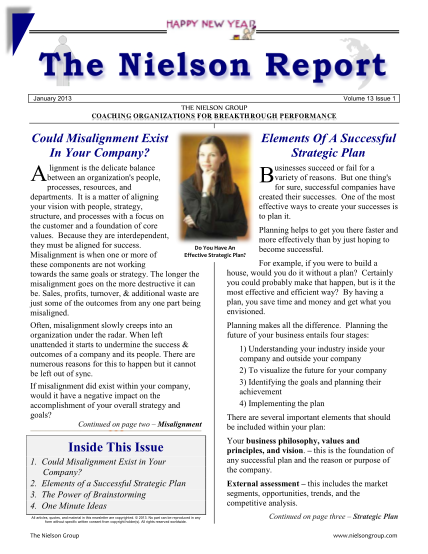 395904526-the-nielson-report-for-managers-and-leaders-volume-13-issue-1-aligning-strategies-strategic-planning-leadership-organizational-performance