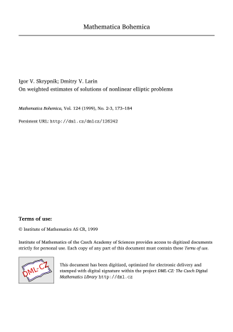 39608604-on-weighted-estimates-of-solutions-of-nonlinear-elliptic-problems-dml