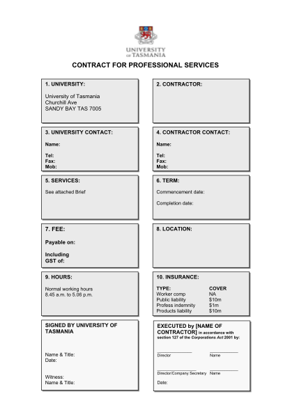 39613047-contract-template-short-form-pdf-34kb-university-of-tasmania-utas-edu