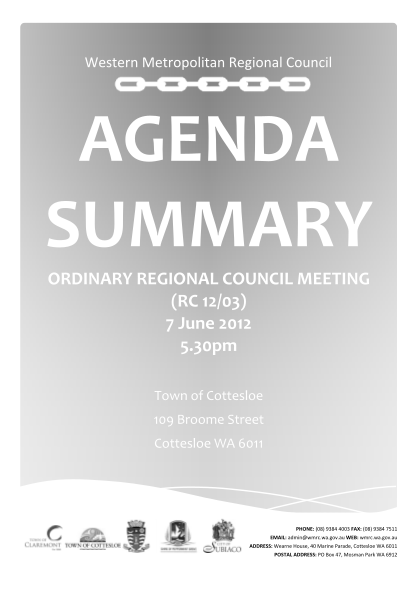 396190193-agenda-summary-council-meeting-7-june-2012-western-wmrc-wa-gov