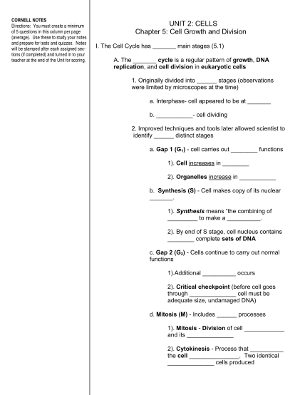 396509816-cornell-notes-unit-2-cells-chapter-5-cell-growth-and