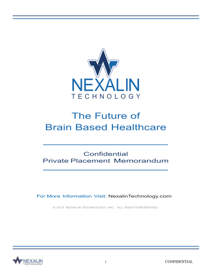 397163729-confidential-private-placement-memorandum-nexalin-technology