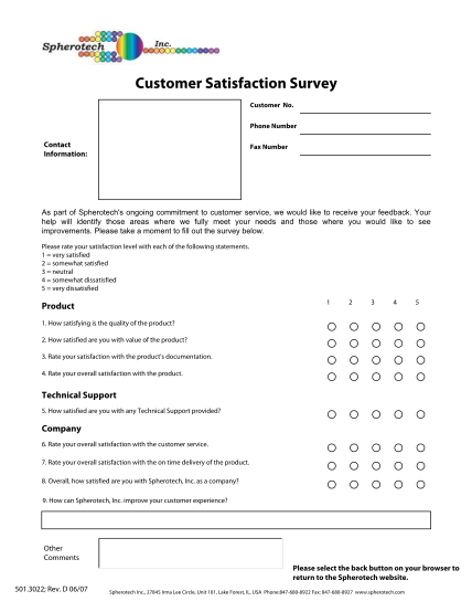 40 Customer Satisfaction Questionnaire For Service Industry Free To 