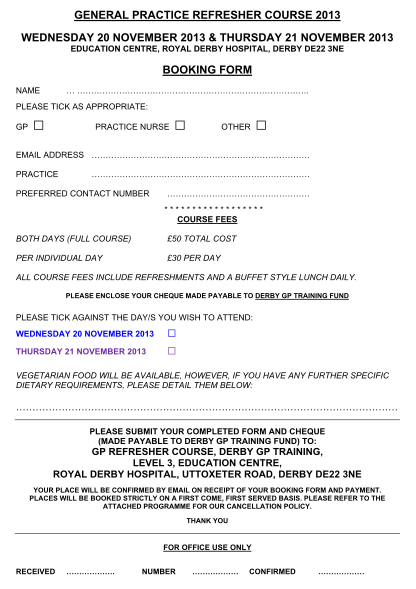 398010556-booking-form-2013-continuing-professional-development-derbyshirecpd