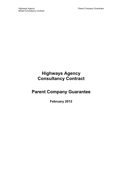 assignment parent company guarantee