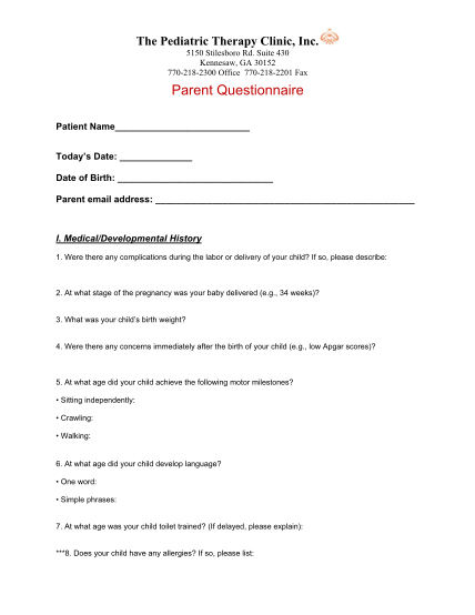399524435-parent-questionnaire-sept-2011-2nd-set-new-patient-paperwork