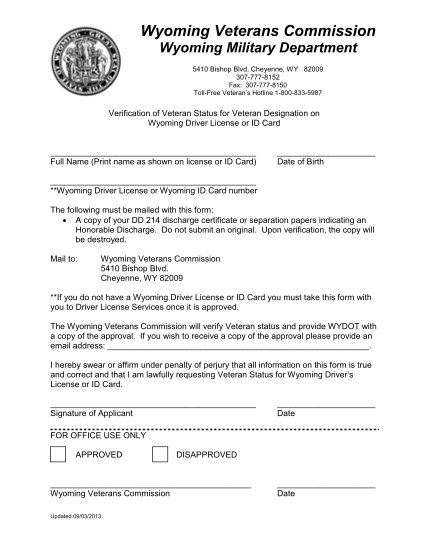39977193-veterans-verification-form-7001-kb-wyoming-department-of-dot-state-wy