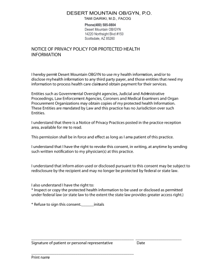 399847871-notice-of-privacy-policy-for-protected-health-i-nformation