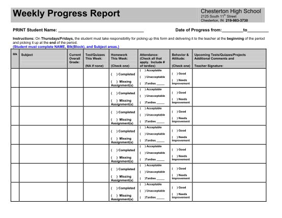 400031160-weekly-progress-report-schoolwires-duneland-schoolwires