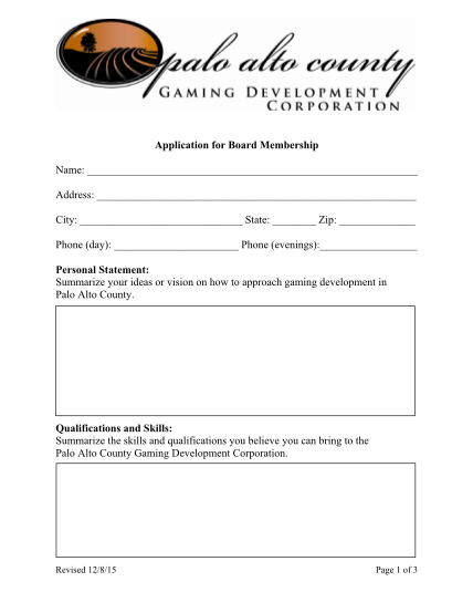 402327106-application-for-board-membership-name-palo-alto-county-gaming-paloaltogaming