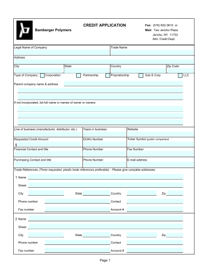 40418489-credit-application-form-bamberger-polymers-inc