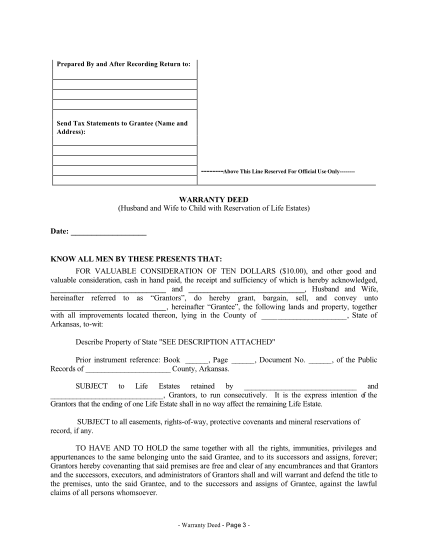 17 Warranty Deed Form Arkansas Free To Edit Download And Print Cocodoc 