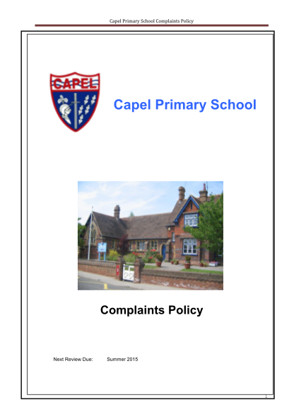 406645128-capel-primary-school-complaints-policy