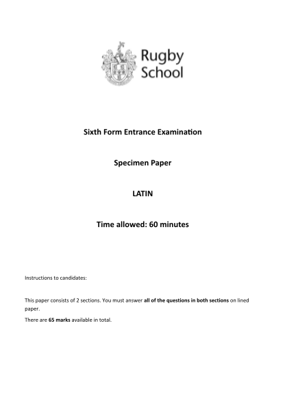 406841764-sixth-form-entrance-examination-specimen-paper-latin-time