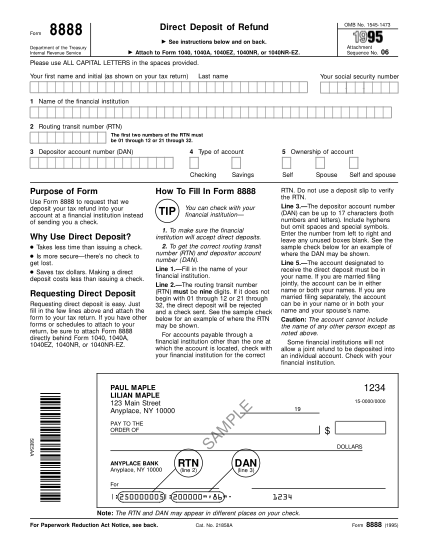 40735556-1995-form-8888-direct-deposit-of-refund