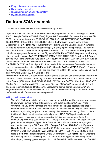 Blank Da Form 5748 R Fill Online Printable Fillable B