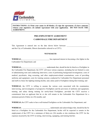 40856113-pre-employment-agreement-carbondale-fire-department-city-of-bb