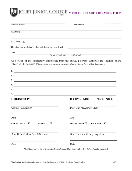 408563040-math-bcredit-authorizationb-form-pdf-joliet-junior-college-jjc